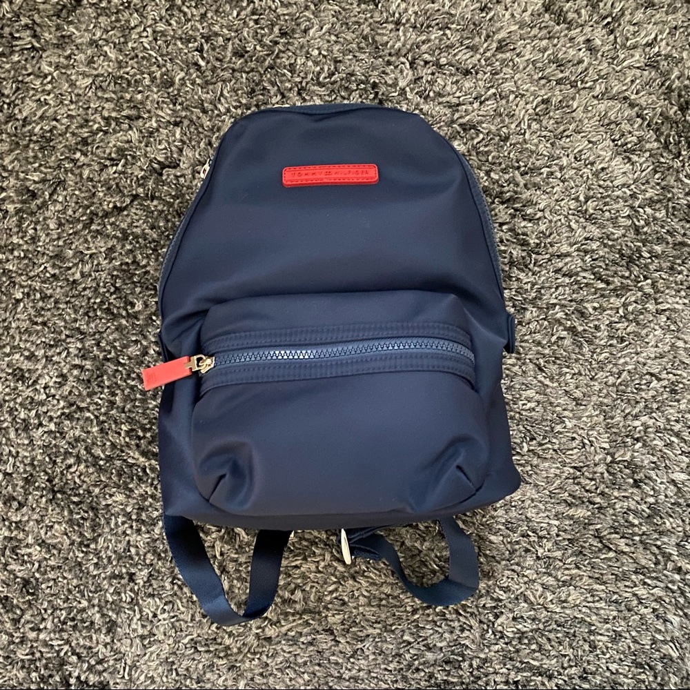 Tommy Hilfiger Navy Blue Nylon Mini Backpack